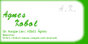 agnes kobol business card